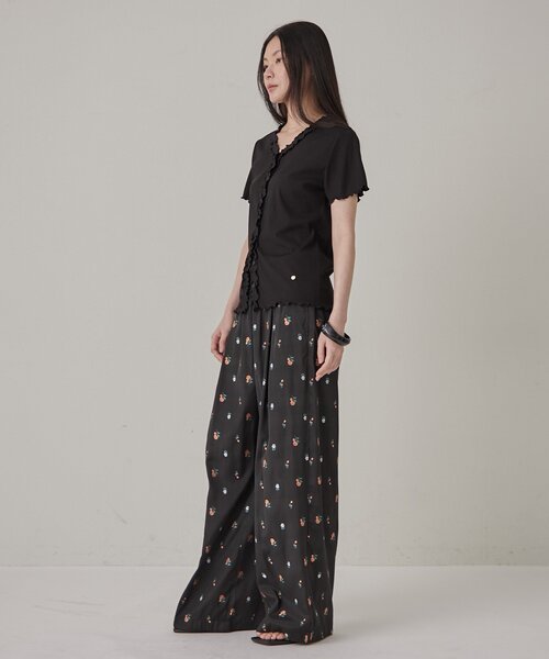 Omekashi(オメカシ)の「【リバイバル/チャーム付き】半袖フリルカーディガン(Tシャツ/カットソー・レディース・アイボリー/ブラック/ブラウン・FREE)」の21枚目の写真