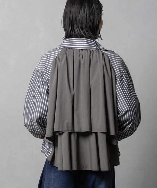 MARECHAL TERRE(マルシャルテル)の「シャツブルゾン(ブルゾン・レディース・ブラック/グレー系その他/ブラック系その他・MEDIUM)」の18枚目の写真