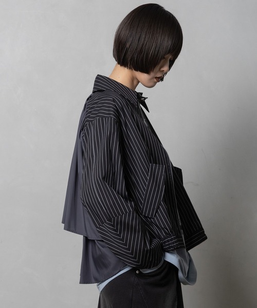 MARECHAL TERRE(マルシャルテル)の「シャツブルゾン(ブルゾン・レディース・ブラック/グレー系その他/ブラック系その他・MEDIUM)」の15枚目の写真