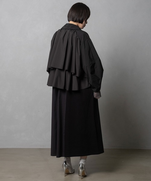 MARECHAL TERRE(マルシャルテル)の「シャツブルゾン(ブルゾン・レディース・ブラック/グレー系その他/ブラック系その他・MEDIUM)」の9枚目の写真