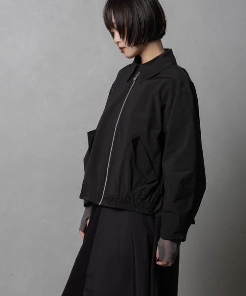 MARECHAL TERRE(マルシャルテル)の「シャツブルゾン(ブルゾン・レディース・ブラック/グレー系その他/ブラック系その他・MEDIUM)」の4枚目の写真