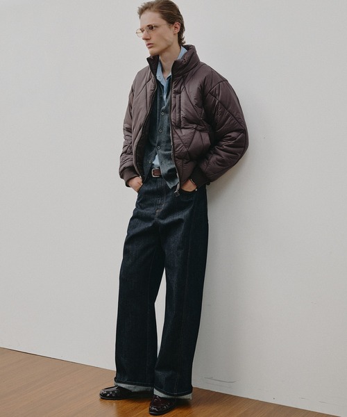 Adoon plain（アドーンプレーン）の「Daiamond Quilted Padded Blouson / ダイヤキルト中綿ブルゾン（ブルゾン・メンズ・ブラック/ブラウン/チャコールグレー/ライトブルー・LARGE/MEDIUM）」の14枚目の写真