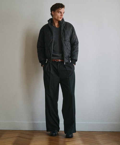Adoon plain（アドーンプレーン）の「Daiamond Quilted Padded Blouson / ダイヤキルト中綿ブルゾン（ブルゾン・メンズ・ブラック/ブラウン/チャコールグレー/ライトブルー・LARGE/MEDIUM）」の17枚目の写真