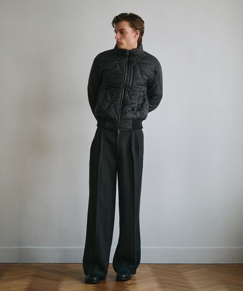 Adoon plain（アドーンプレーン）の「Daiamond Quilted Padded Blouson / ダイヤキルト中綿ブルゾン（ブルゾン・メンズ・ブラック/ブラウン/チャコールグレー/ライトブルー・LARGE/MEDIUM）」の7枚目の写真