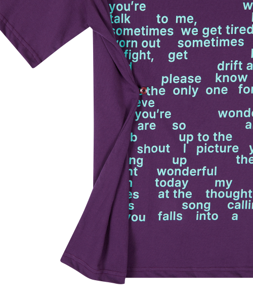 LARTIGENT(ラーティゼン)の「L26 WONDERFUL T-SHIRT(PURPLE)(Tシャツ/カットソー・レディース・その他・FREE)」の3枚目の写真
