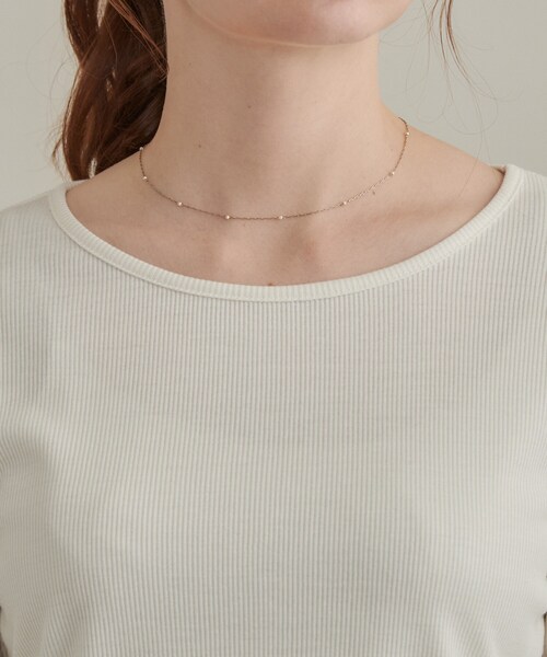 couture brooch(クチュールブローチ)の「【重ね着で楽しめる・洗濯機可】レース レイヤードトップス(Tシャツ/カットソー・レディース・ブラック/アイボリー・36/38/40/42)」の22枚目の写真