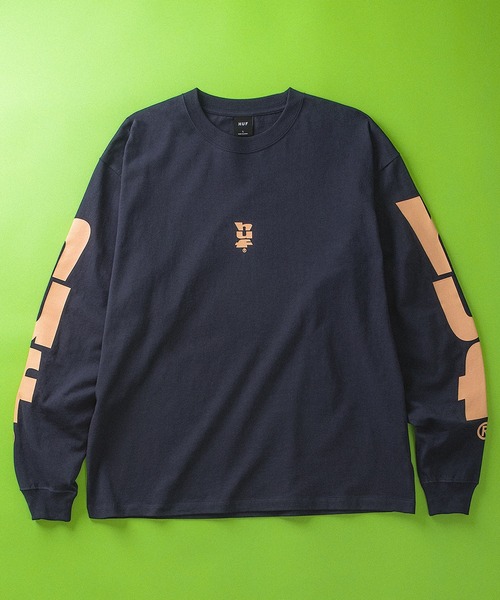 HUF(ハフ)の「MEGABLAST LS TEE(Tシャツ/カットソー・メンズ・ホワイト/ブラック/ネイビー/ブラウン・M/S/XXL/XS/XL/L)」の4枚目の写真