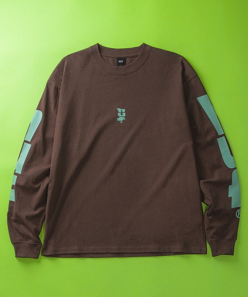 HUF(ハフ)の「MEGABLAST LS TEE(Tシャツ/カットソー・メンズ・ホワイト/ブラック/ネイビー/ブラウン・M/S/XXL/XS/XL/L)」の1枚目の写真
