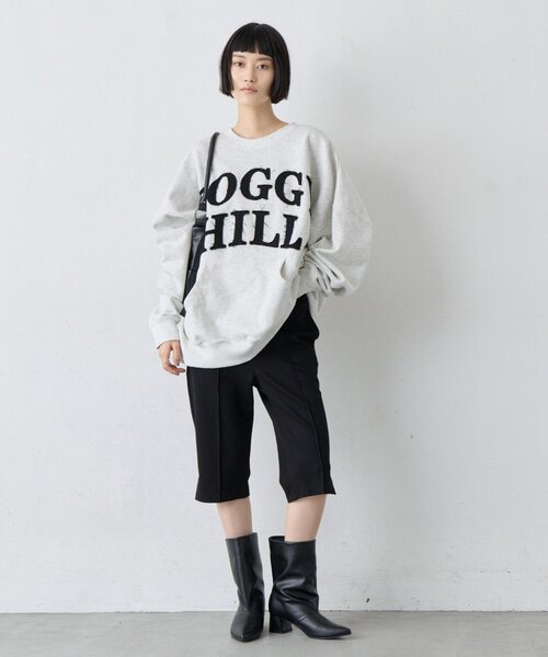 CIAOPANIC TYPY（チャオパニックティピー）の「【UNISEX】オーバーサイズダメージロゴ裏毛スウェット（スウェット・レディース・グレー/ブラック/レッド/グリーン・ONE SIZE）」の19枚目の写真