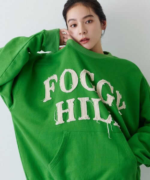 CIAOPANIC TYPY（チャオパニックティピー）の「【UNISEX】オーバーサイズダメージロゴ裏毛スウェット（スウェット・レディース・グレー/ブラック/レッド/グリーン・ONE SIZE）」の22枚目の写真