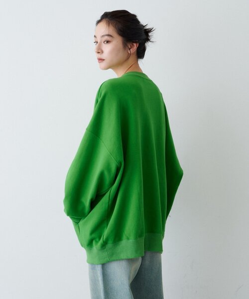 CIAOPANIC TYPY（チャオパニックティピー）の「【UNISEX】オーバーサイズダメージロゴ裏毛スウェット（スウェット・レディース・グレー/ブラック/レッド/グリーン・ONE SIZE）」の16枚目の写真