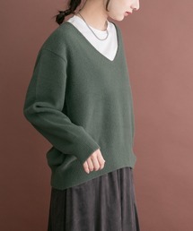 シャギーVネックニット