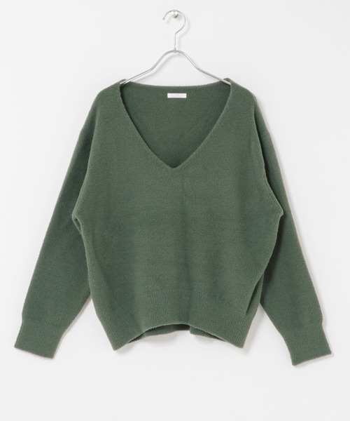 ITEMS URBANRESEARCH（アイテムズ アーバンリサーチ）の「シャギーVネックニット（ニット/セーター・レディース・ベージュ系その他/グリーン系その他/オフホワイト・FREE）」の21枚目の写真
