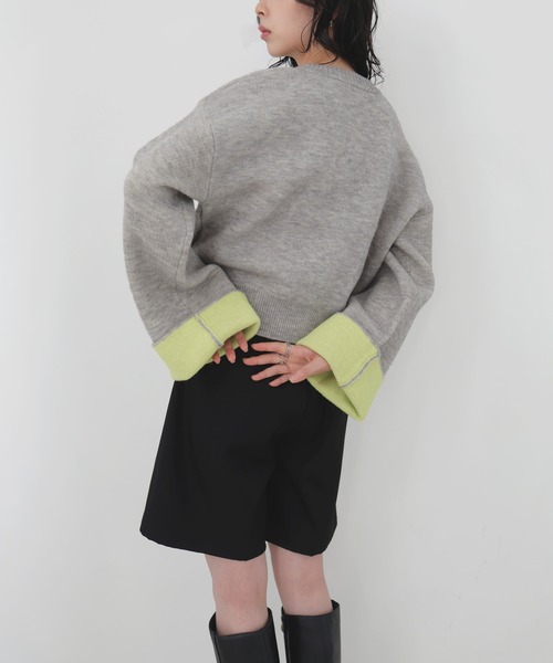 LIAN（リアン）の「【セットアップ対応】ハイウエストタックハーフパンツ（その他パンツ・レディース・グレイッシュベージュ/ブラック/チャコールグレー/ブラウン・FREE）」の8枚目の写真