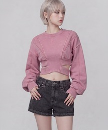 DURAS（デュラス）の「カットアウトヘムスウェット（スウェット）」