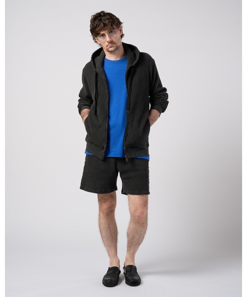 wjk（ダヴルジェイケイ）の「hard dry waffle damage zip hoodie（パーカー・メンズ・ネイビー/チャコール/ピンク・X-LARGE/LARGE/MEDIUM/SMALL）」の14枚目の写真
