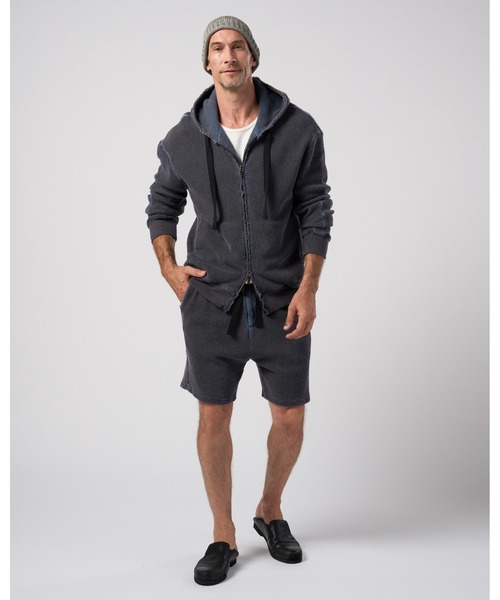 wjk（ダヴルジェイケイ）の「hard dry waffle damage zip hoodie（パーカー・メンズ・ネイビー/チャコール/ピンク・X-LARGE/LARGE/MEDIUM/SMALL）」の19枚目の写真