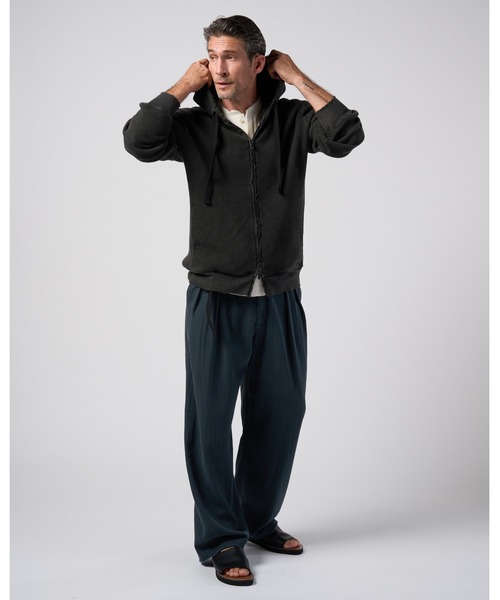 wjk（ダヴルジェイケイ）の「hard dry waffle damage zip hoodie（パーカー・メンズ・ネイビー/チャコール/ピンク・X-LARGE/LARGE/MEDIUM/SMALL）」の21枚目の写真