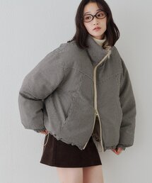 DISCOAT（ディスコート）の「チェック柄リバーシブル中綿ブルゾン（ダウンジャケット/コート）」