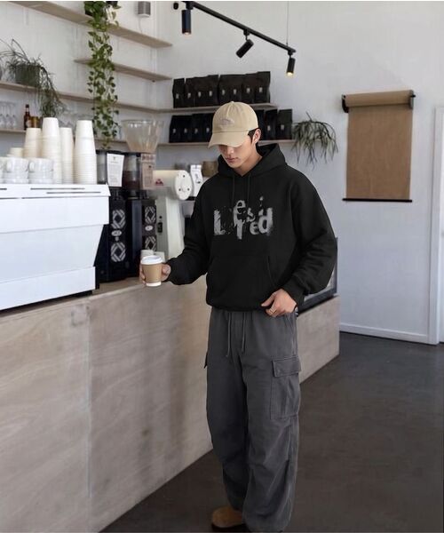 DESIRED(デシレッド)の「PEID テキストフードTシャツ-FESK5104B03(パーカー・レディース・ブラック・MEDIUM/LARGE/X-LARGE)」の3枚目の写真