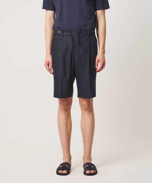 NUMBER M(ナンバーエム)の「【別注】<NUMBER M>ソリッド 1プリーツ ショーツ(その他パンツ・メンズ・ネイビー・50)」の12枚目の写真
