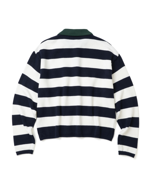 KNITTED（ニッティド）の「(ユニセックス) ストライプラグビーコラーニット ネイビー（ニット/セーター・メンズ・その他・MEDIUM/LARGE/X-LARGE/FREE）」の7枚目の写真