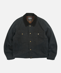 HEAVY CANVAS STORM TRUCKER JACKET _ BLACK