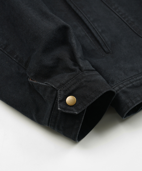 FRIZMWORKS(フリズムワークス)の「HEAVY CANVAS STORM TRUCKER JACKET _ BLACK(デニムジャケット・メンズ・その他・SMALL/MEDIUM/LARGE/X-LARGE)」の7枚目の写真