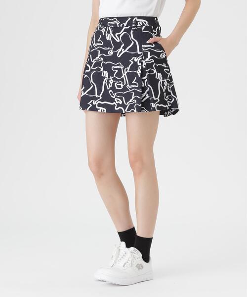 PEARLY GATES(パーリーゲイツ)の「【PEARLY GATES】プレイティングベアメッシュスカート <花・変形ウサギ柄> (WOMENS)(スカート・レディース・グレー系その他/ダークインディゴブルー・SMALL/LARGE/X-SMALL/MEDIUM)」の2枚目の写真