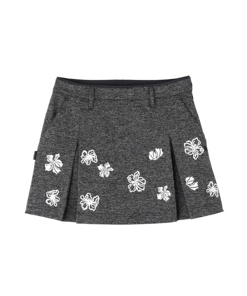 PEARLY GATES(パーリーゲイツ)の「【PEARLY GATES】プレイティングベアメッシュスカート <花・変形ウサギ柄> (WOMENS)(スカート・レディース・グレー系その他/ダークインディゴブルー・SMALL/LARGE/X-SMALL/MEDIUM)」の7枚目の写真