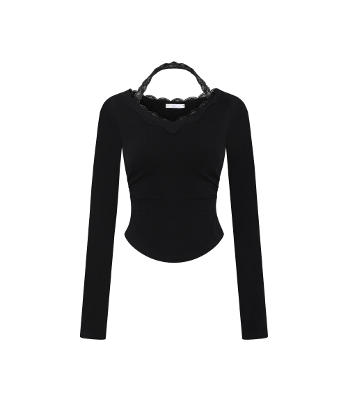 REISE MIYA（レイズミヤ）の「LILLI ホルターネック レース ロングスリーブ [BLACK]（Tシャツ/カットソー・レディース・その他・SMALL/MEDIUM）」の2枚目の写真