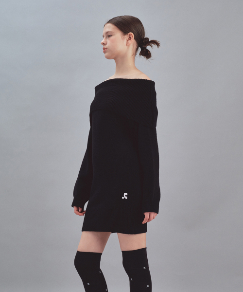 Rest&Recreation（レストアンドレクリエーション）の「OFF SHOULDER KNIT DRESS - BLACK（ワンピース・レディース・その他・ONE SIZE）」の2枚目の写真