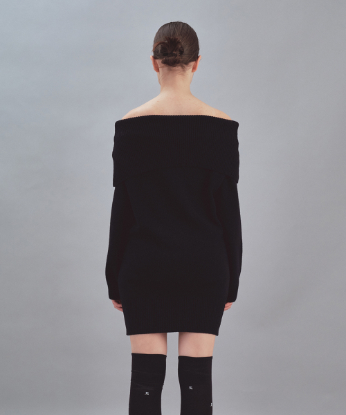 Rest&Recreation（レストアンドレクリエーション）の「OFF SHOULDER KNIT DRESS - BLACK（ワンピース・レディース・その他・ONE SIZE）」の3枚目の写真