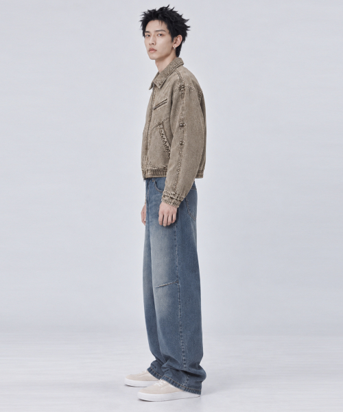 CREAM SODA LAB(クリームソーダラボ)の「カーペンター ワイドデニムパンツ ライトブルー(デニムパンツ・レディース・その他・LARGE/X-LARGE)」の5枚目の写真
