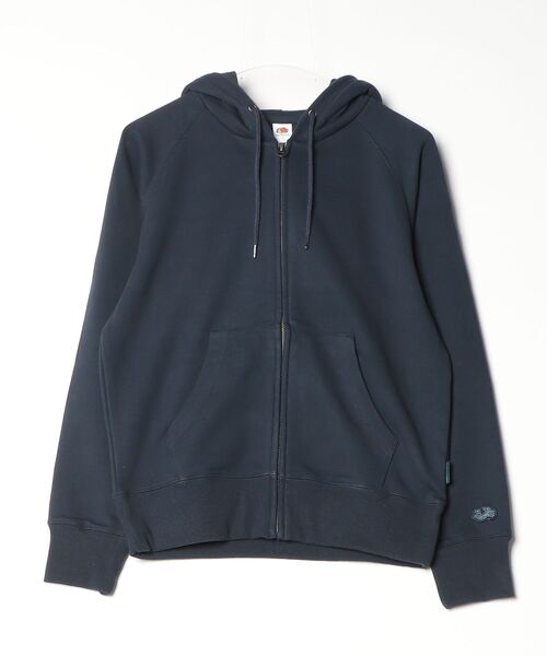 FRUIT OF THE LOOM(フルーツオブザルーム)の「【FRUIT OF THE LOOM/フルーツオブザルーム】Heritage sweat zip parka / ヘリテージスウェットジップパーカー(パーカー・メンズ・ネイビー/ブラウン・S)」の1枚目の写真