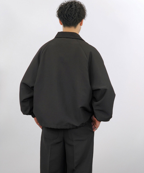Ammie（アミー）の「ワイドスクエア ジップアップブルゾン（ブルゾン・メンズ・ブラック/ネイビー/グレー・L/M）」の8枚目の写真