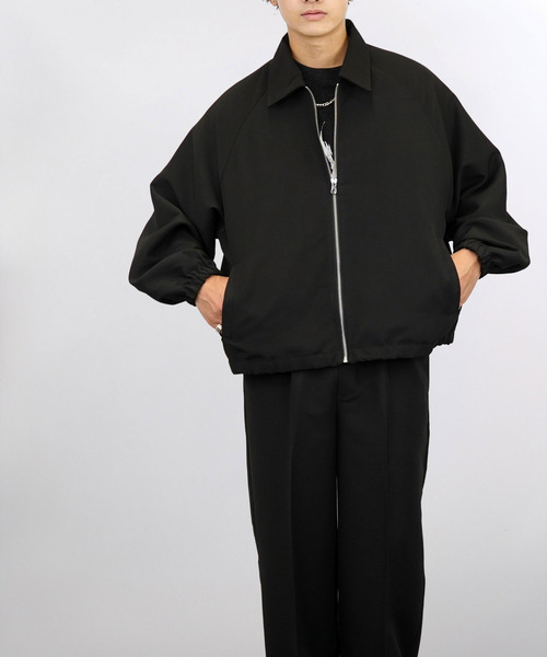 Ammie（アミー）の「ワイドスクエア ジップアップブルゾン（ブルゾン・メンズ・ブラック/ネイビー/グレー・L/M）」の10枚目の写真