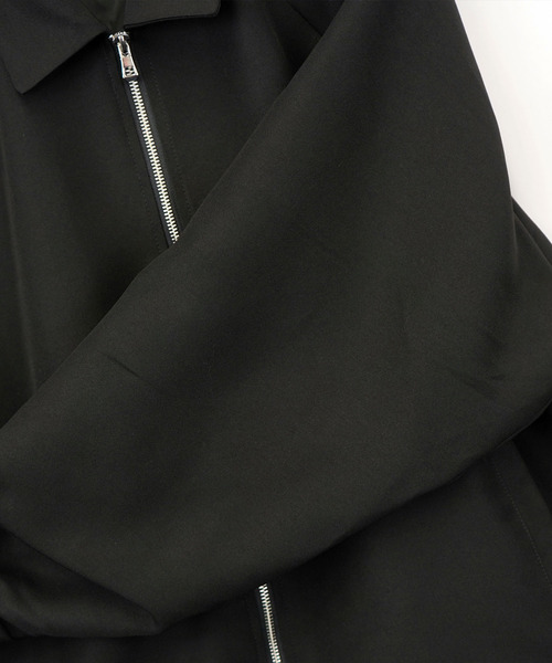 Ammie（アミー）の「ワイドスクエア ジップアップブルゾン（ブルゾン・メンズ・ブラック/ネイビー/グレー・L/M）」の21枚目の写真