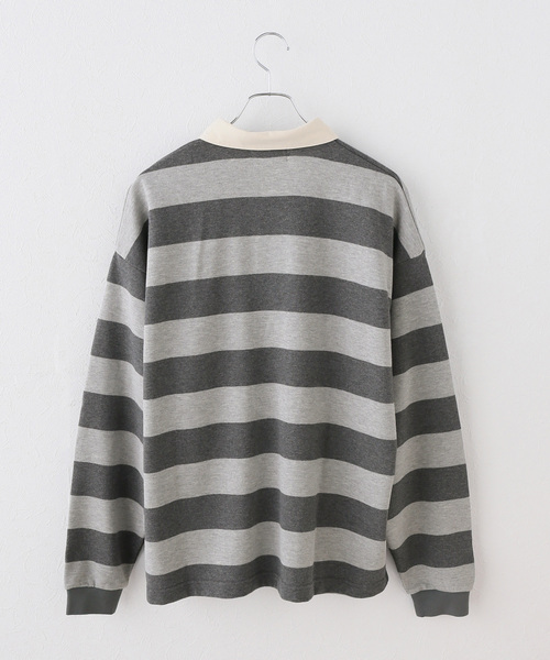 Spick & Span(スピックアンドスパン)の「《別注》HARDIN KNITWEAR ラガーシャツ*(ポロシャツ・レディース・ベージュ/グレー・FREE)」の4枚目の写真