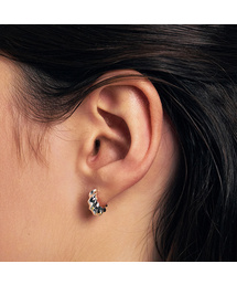 shell ridge hoop earrings