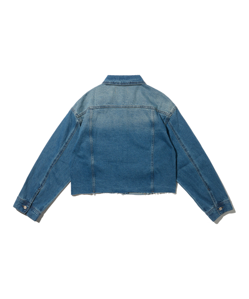 ROIDESROIS(ロワデロワ)の「カットオフウォッシュデニムジャケット(ミディアムブルー)(デニムジャケット・レディース・その他・FREE)」の2枚目の写真