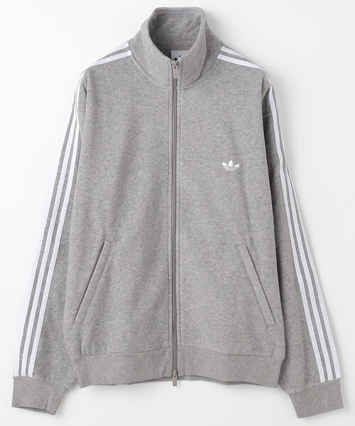adidas（アディダス）の「adidas/アディダス ブークレ トラックトップ（ジャージ）/BOUCLE TRACK TOP（ブルゾン・メンズ・グレー/ネイビー・MEDIUM/X-LARGE/LARGE）」の2枚目の写真