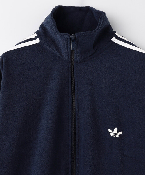 adidas（アディダス）の「adidas/アディダス ブークレ トラックトップ（ジャージ）/BOUCLE TRACK TOP（ブルゾン・メンズ・グレー/ネイビー・MEDIUM/X-LARGE/LARGE）」の4枚目の写真