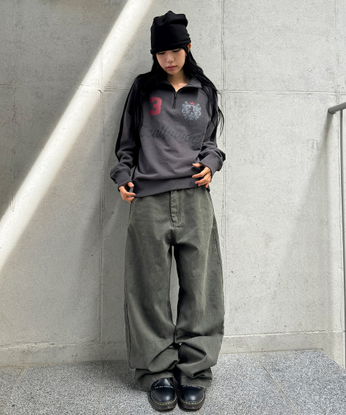 SCALLYWAG（スカリーワグ）の「ガーメントダイ カーブドコットンパンツ[カーキ]（その他パンツ・レディース・その他・SMALL/MEDIUM/LARGE）」の8枚目の写真