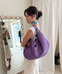 DEPC（デプク）の「アイレットレザー ラージバッグ - パープル（ショルダーバッグ）」
