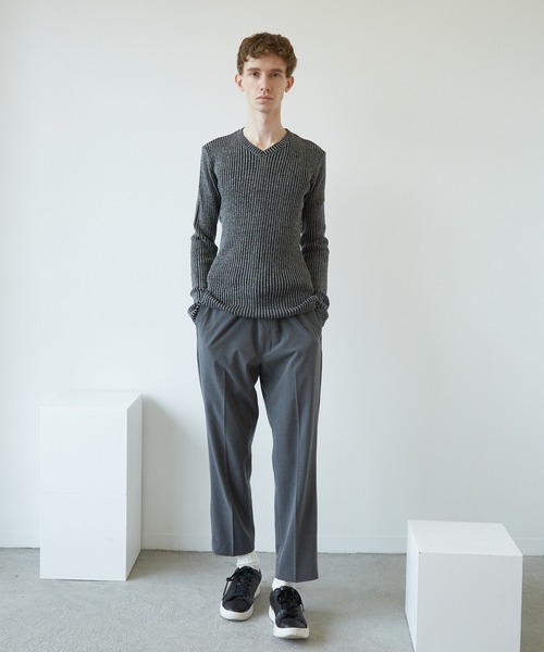 VIBGYOR（ヴィブジョー）の「VIBGYOR　Select／二重ｳｽ風リブ　Vネック(BL)（ニット/セーター・メンズ・その他1/その他2/その他3/オフホワイト/ブラック・LARGE/MEDIUM/X-LARGE）」の11枚目の写真