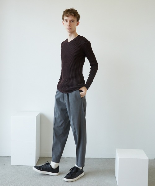 VIBGYOR（ヴィブジョー）の「VIBGYOR　Select／二重ｳｽ風リブ　Vネック(BL)（ニット/セーター・メンズ・その他1/その他2/その他3/オフホワイト/ブラック・LARGE/MEDIUM/X-LARGE）」の15枚目の写真