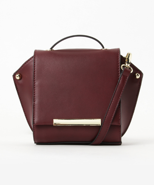 PLAIN CLOTHING（プレーンクロージング）の「エラ型ミニショルダーバッグ/ハンドバッグ【PLAIN CLOTHING】（ショルダーバッグ・レディース・バーガンディー/キャメル/グレー/ベージュ/ブラック・FREE）」の5枚目の写真