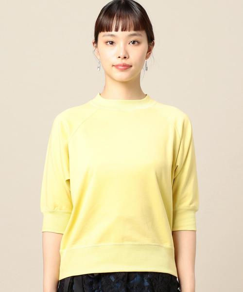 BEAUTY&YOUTH UNITED ARROWS(ビューティーアンドユースユナイテッドアローズ)の「BY∴ ミニ裏毛ラグランスリーブ5分袖プルオーバー ◆(スウェット・レディース・イエロー/ライム/パープル/ネイビー・FREE)」の7枚目の写真