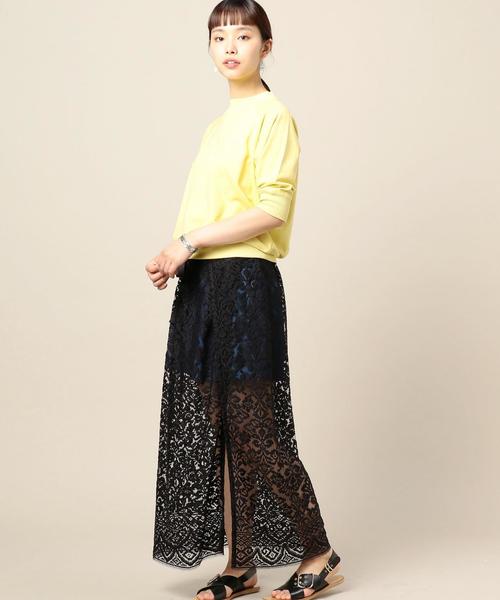 BEAUTY&YOUTH UNITED ARROWS(ビューティーアンドユースユナイテッドアローズ)の「BY∴ ミニ裏毛ラグランスリーブ5分袖プルオーバー ◆(スウェット・レディース・イエロー/ライム/パープル/ネイビー・FREE)」の9枚目の写真